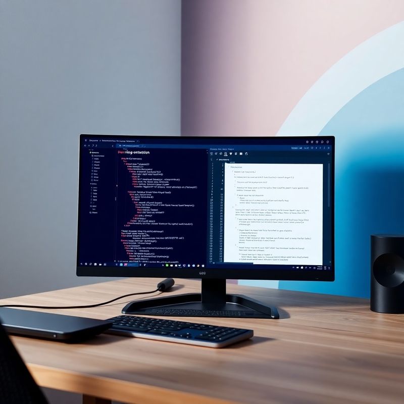 Entwickler-Arbeitsplatz mit REST-API-Dokumentation im Code-Editor